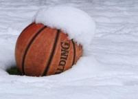 ball covered in snow